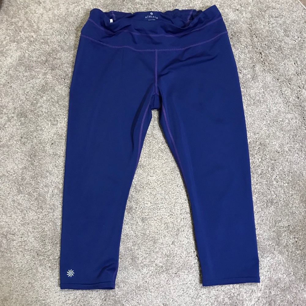 Athleta royal blue cropped leggings